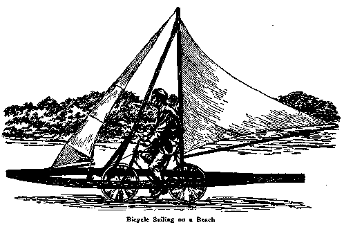 Bicycle Sailing on a Beach