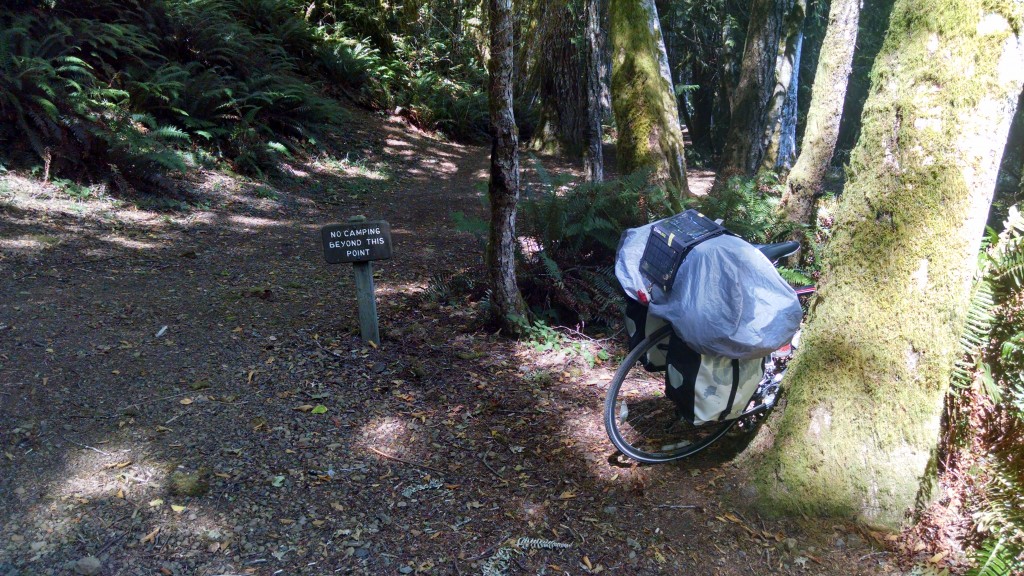 Lake Crescent, no camping beyond this point