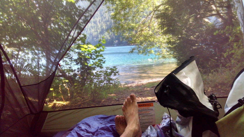 Lake Crescent from the tent